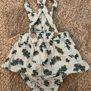 Leaf Print Kids Suspender Diaper Cover